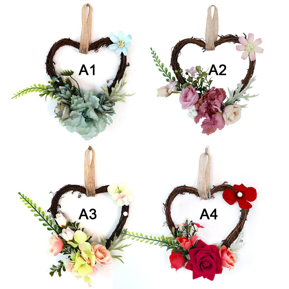 Lente Hart Rose Bloemen Krans Party Thuis Decoratie Voor Bruiloft Arch Front Deur Muur Decor