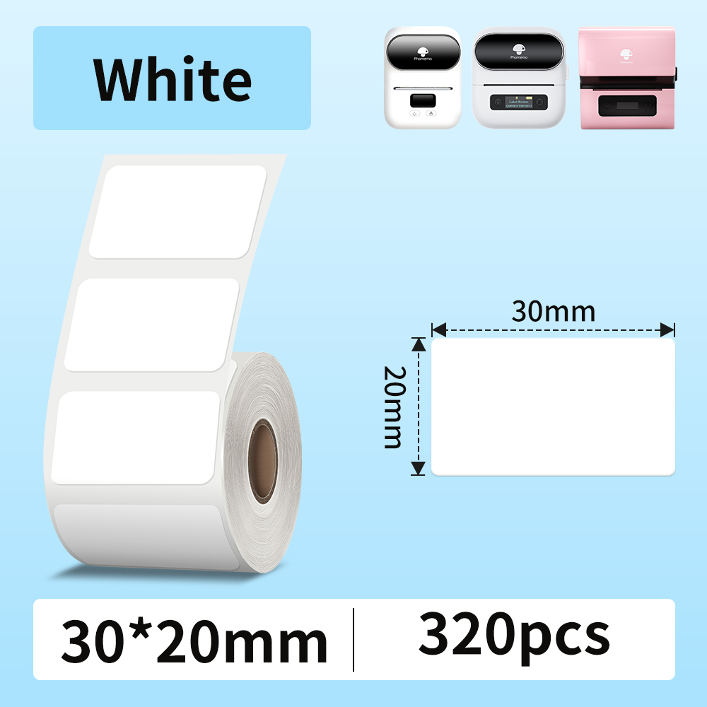 Phomemo Etikettendrucker-Papier, M110 Etikettenklebepapier, weiß, wasserfest, Thermoaufkleber für tragbare Drucker M110 M221 M200 M220: Licht Grau