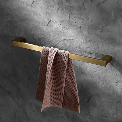 Senlesen Gold pinsel Badezimmer zubehör einstellen Gold Durcheinander Haken Handtuch Schiene Gestell Bar Regal Papier Halfter Zahnbürste Halfter Schlecht: Handtuch Regal