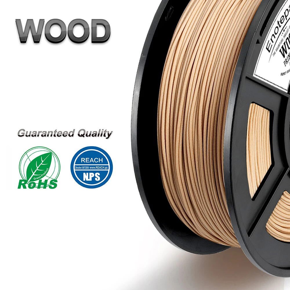 SUNLU Wood PLA Filament 1.75 1kg 3D Filament Wood Fiber For 3D Printer Supplies Dimension Accury +/-0.02MM 3D Printing Material: Default Title