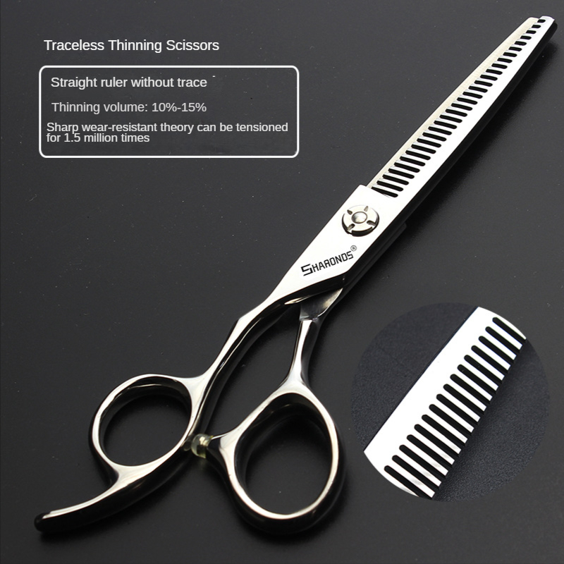 Linkshandige professionele trimschaar, tondeuse platte schaar, tandschaar 5,5 inch 6 inch haarsnijgereedschap: Licht Geel