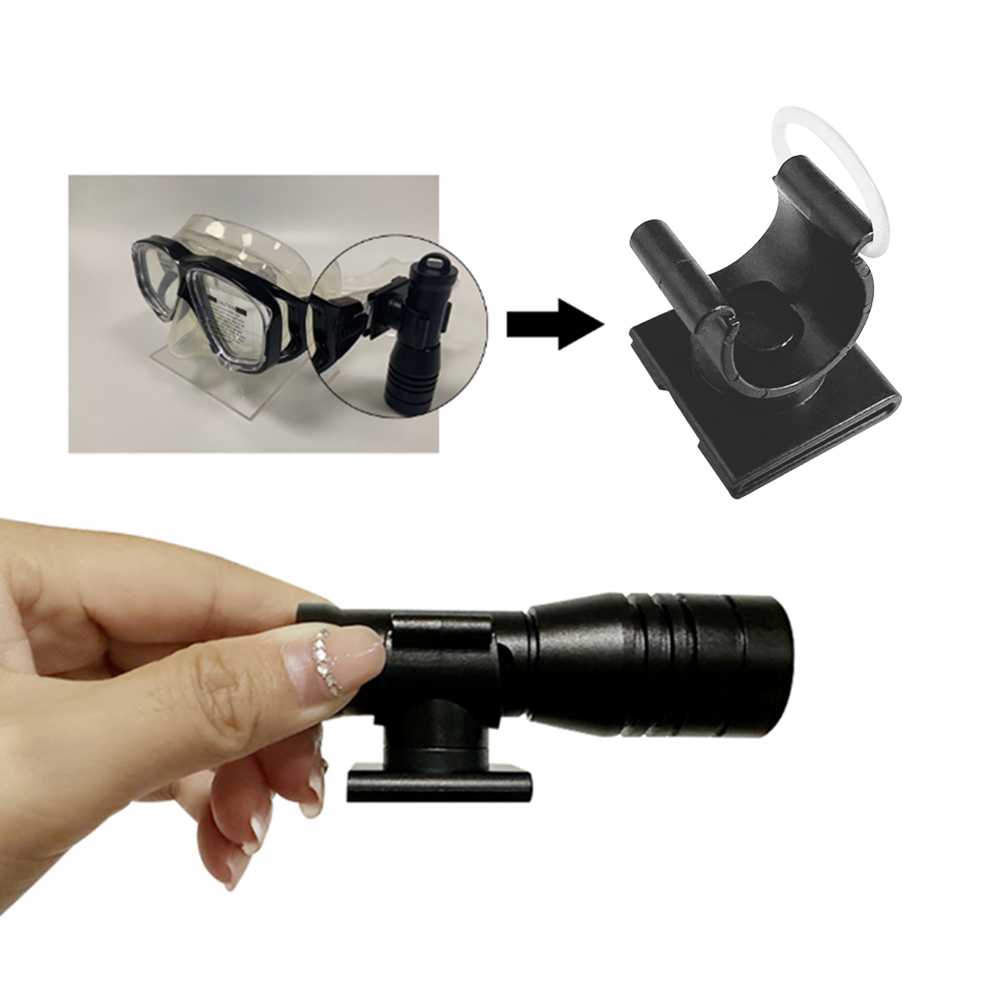 Asafee pour DM008 support de 20MM 360 degrés rotatif masque de plongée lampe de poche support de lumière support de torche de plongée