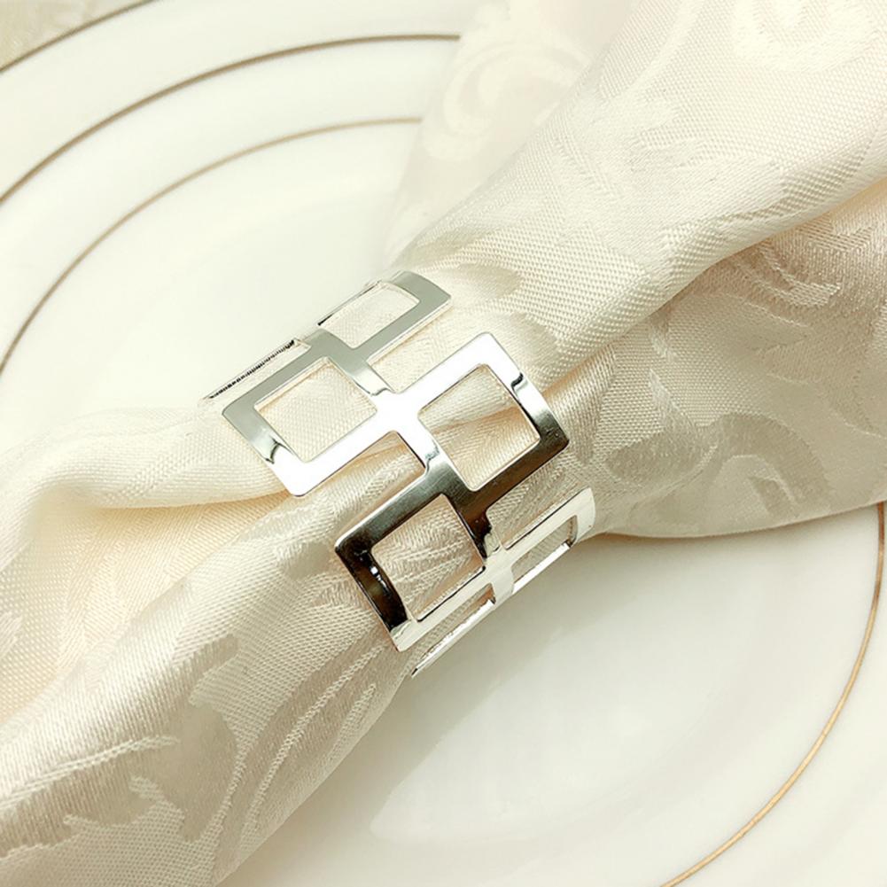 6Pcs Napkin Buckle Exquisite Table Decoration Napkin Rings for Kitchen Table Napkins