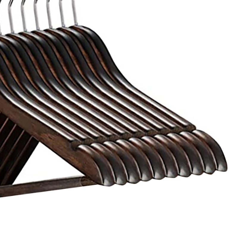 Wooden Hangers 10 Pack Wood Coat Hangers Heavy Duty Clothes Hanger Natural Smooth Finish For Clothes Suit