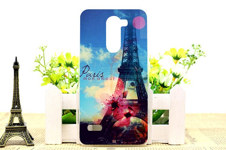 Cartoon schattige uv-print bloem uil tijger eiffeltoren hardcover hoesje voor lg ray  x190 5.5 inch hoesje op voorraad: C063