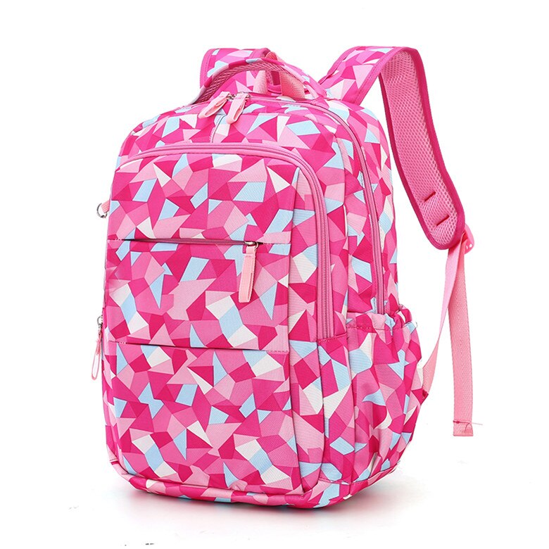 Kinderschooltassen voor tieners jongens meisjes grote capaciteit schoolrugzak waterdichte tas kinderboekentas mochila: Rozenrood