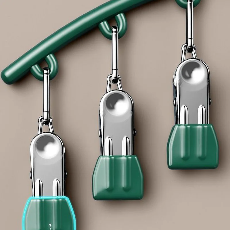 Stojak na skarpety ze stali nierdzewnej, wiatroodporny stojak na skarpety z wieloma klipsami, bezszwowy, wielofunkcyjny wieszak na ubrania robić użytku domowego na balkon