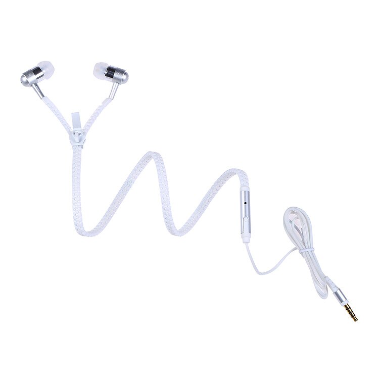 Mignon Lueur Dans Le Noir En Métal Écouteurs Écouteurs Avec Micro Rougeoyant Casque Audio Fermeture Éclair Lumineux Lumière Stéréo Mains Libres Écouteur