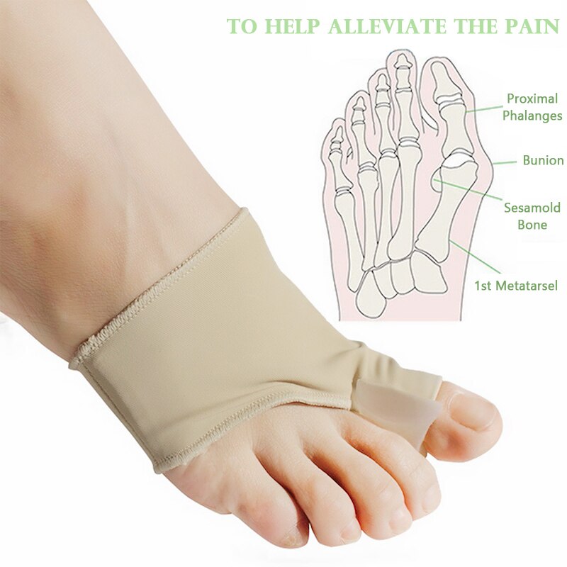 1Pair Big Bone Orthopedic Bunion Correction Pedicure Socks Silicone Hallux Valgus Corrector Braces Toes Separator Feet Care Tool