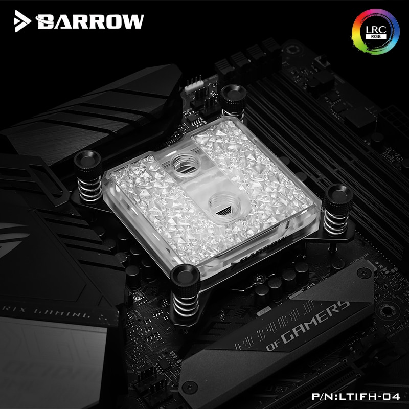 Barrow Cpu Blok Voor Intel En Amd Platform Ijspegel Serie Pom Of Barss Top Optionele Lrc 2.0 5V 3pin microwaterway Cpu Koeler