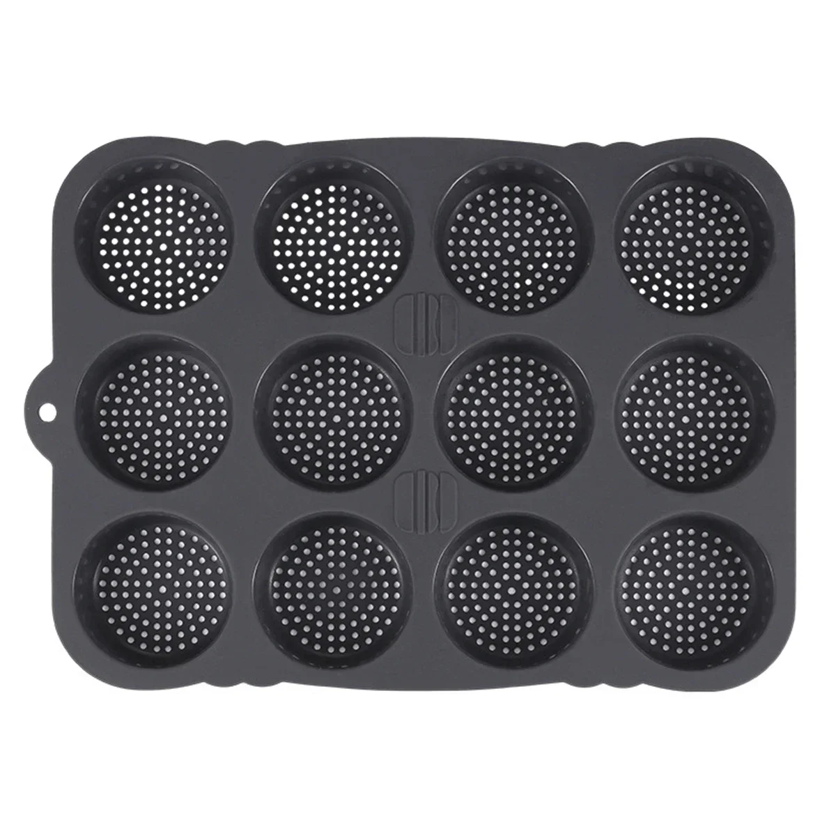 Silicone Hamburger Bun Baking Tray with 12 Cavity Nonstick for Making Perfectly Sized Burger Buns and Muffins