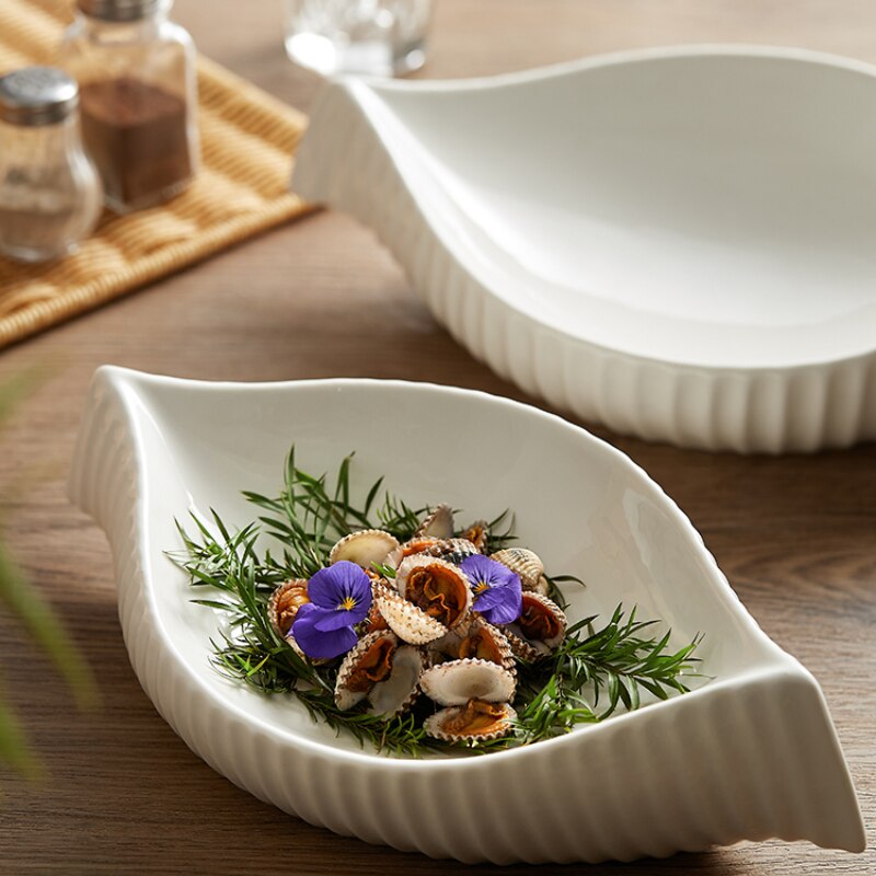 Assiette en céramique de forme spéciale, pour hôtel, Club, Restaurant, Fusion, salle privée, plats d&#39;humeur, Cuisine moléculaire, plats froids Sashimi