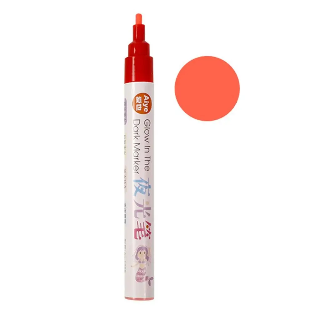 Kreatywny 8-kolorowy świecący długopis świecący w ciemności DIY graffiti znacznik ręcznie malowany długopis fluorescencyjny szkolne materiały biurowe: Ciemnoniebieski