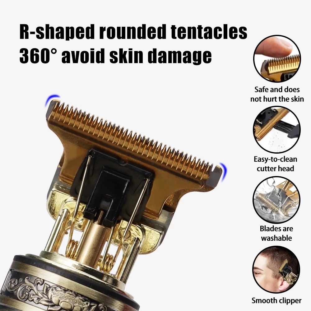 Electric Hair Cutting Machine Vintage T9 Clipper Hair Rechargeable Man Shaver Trimmer For Men's Barber