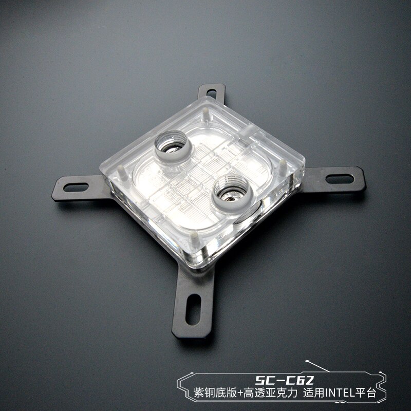 CPU Water Cooling Radiator Block use for INTEL LGA1150 1151 1155 1156 X99 Transparent with RGB Liquid Cooling System
