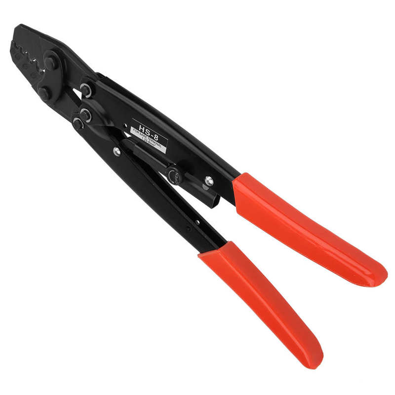 Wire Terminal Crimping Ratchet Pliers 17-8AWG Bare Terminal Crimping Pliers Multi-Tool Electronic Crimp Insulated/Uninsulated