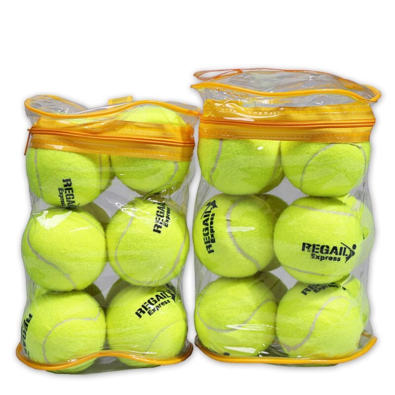 Regail 12 stk tennisball høyelastisitet treningsball naturgummi konkurranse tennisball