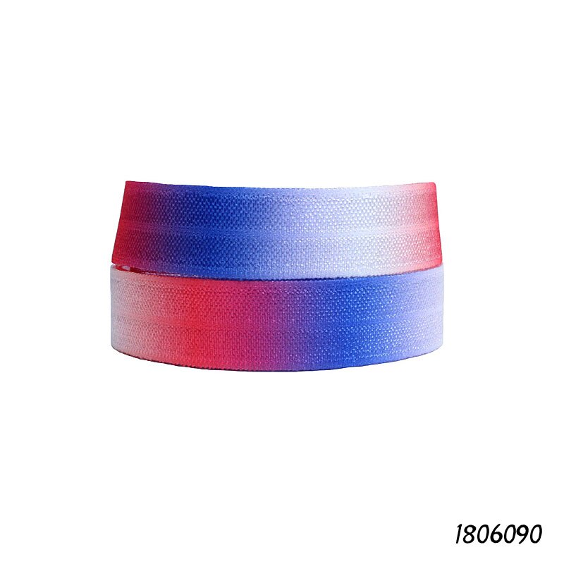 (50 yards/parti) spandex nylon stof regnbuegradient ombre trykt fjende elastisk bånd: E1809001