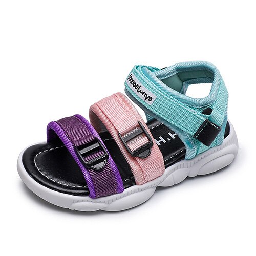 Barn & #39 ;s sport sandaler mjuk sula strandskor pojkar tjejer sommar barn halkfria fritidssandaler: Rosa / 29