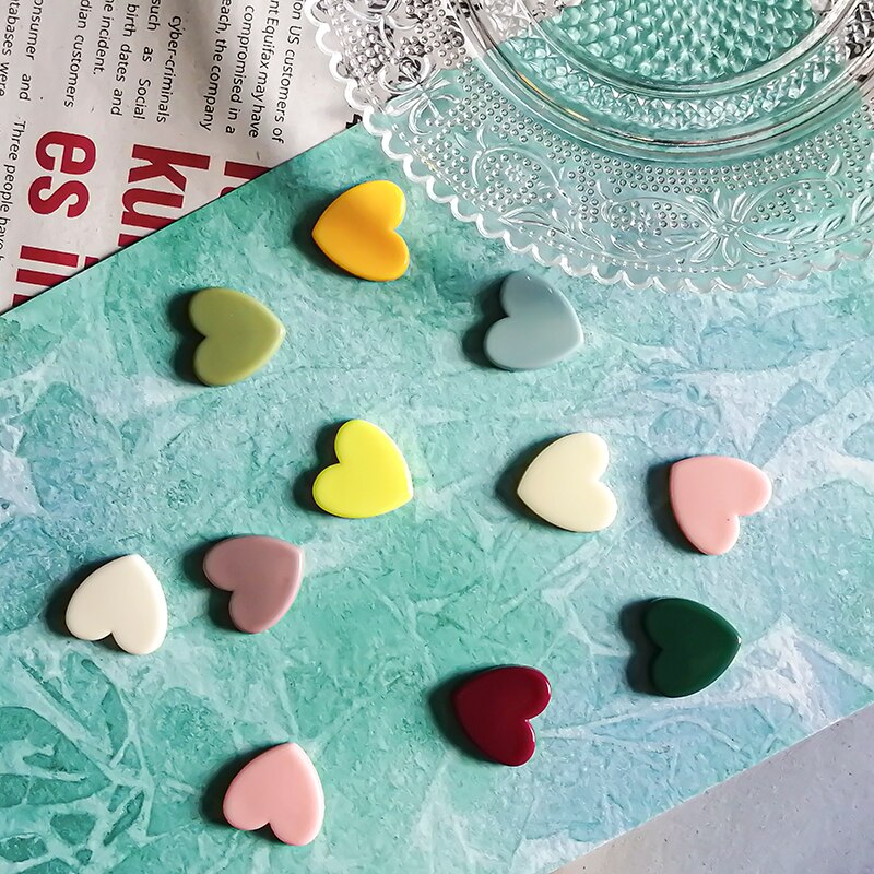 10PCS Cute Mini Fridge Magnets Colorful Love Heart Small Refrigerator Stickers Lovely Photos Wall Magnetic Sticker For Home Deco: 10 PCS Random