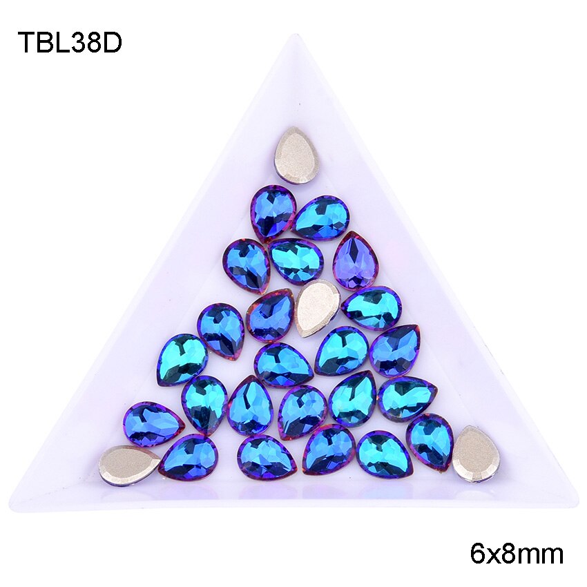 10 pcs nail kristallen stenen plaksteen ab steentjes 3d nail gems voor nail art decoraties arriveert levert TBL38: TBL38D