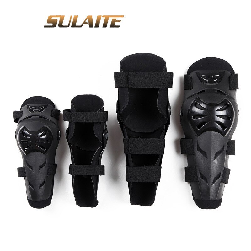 SULAITE 4Pcs Motorcycle MTB Motocross Elbow Pads + Knee Pads Set Guard Motorbike Extreme Sport Protective Gear Protector