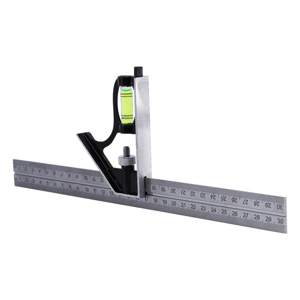 300mm (12") Adjustable Engineers Combination Try Square Set Right Angle Ruler
