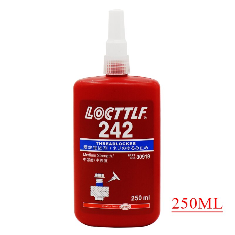 Locttlf-adhesivo anaeróbico para tornillos, pegamento para todo tipo de rosca de Metal, 50/250ml, 222, 241, 242, 243, 262, 263, 271, 272, 277, 290: 242 250ml