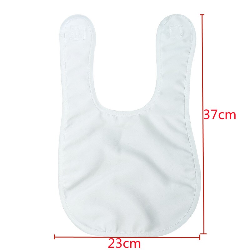 Babero de sublimación en blanco para bebé, pañuelos con lazo para impresión de tinta por sublimación, DIY, prensa de calor, transferencia, 10 unids/lote