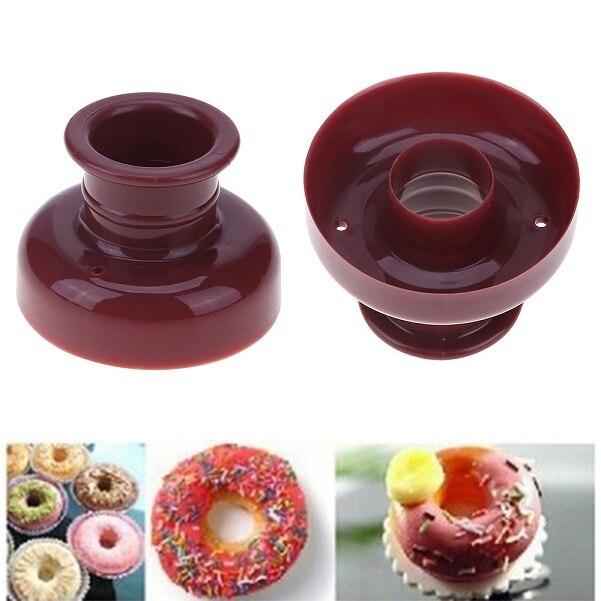 Plástico de peso ligero dispensador de donuts de freír profundo molde de Donut fácil portátil árabe Waffle Donut Gadget: 1pcs