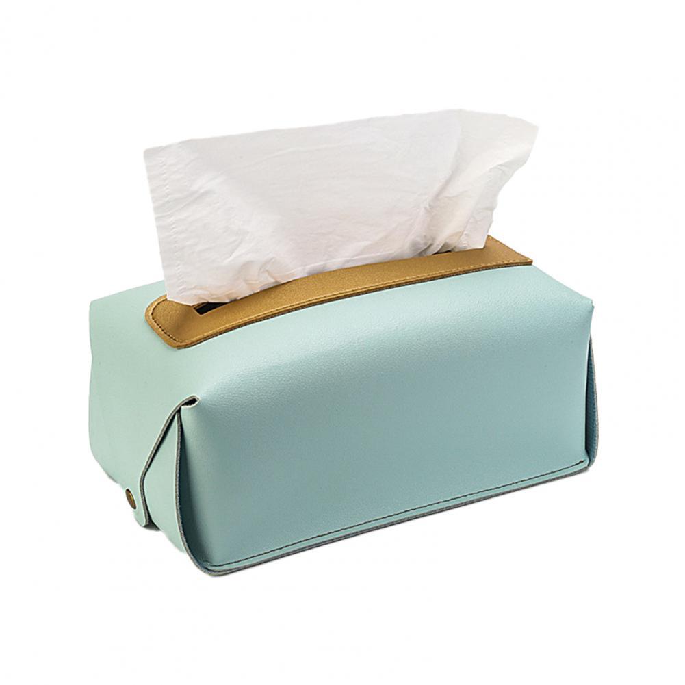 Household Tissue Box Holder Napkin Box Folding Waterproof Tissue Case Tissue Holder boite a mouchoirs коробка для салфеток: Light Blue