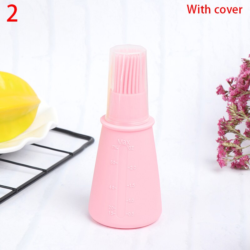 Bærbar tøbørste køkkengadgets silikone varmebestandig olieflaskebørster madlavningstilbehør grillværktøj: Pk2