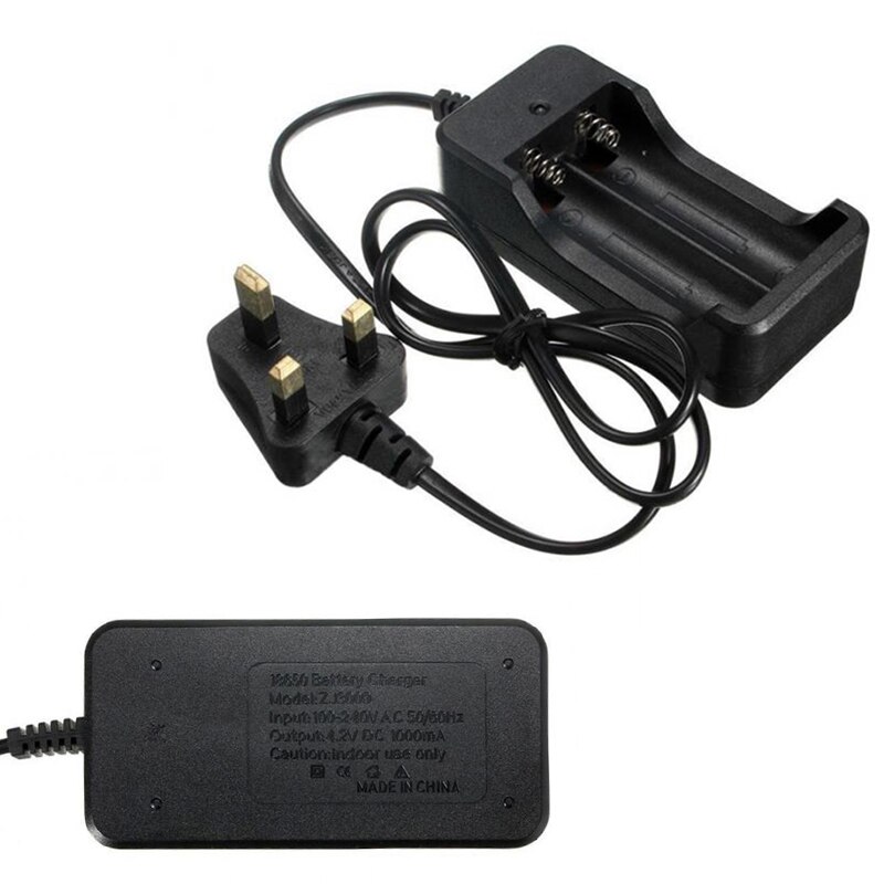 Eu au oss uk dobbel batterilader til 18650 li- ion batteri 4.2v dobbel spor plugg lader til ledet lommelykt