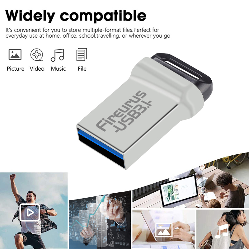 Neues USB-Fash-Laufwerk 64 GB 32 GB 16 GB 128 GB Stift-Flash-Laufwerk wasserdicht silber U-Disk Memoria Cel USB-Stick