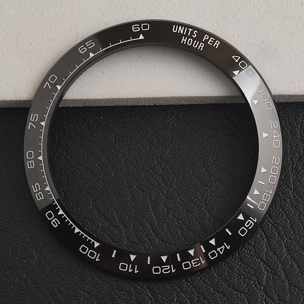 Keramische Bezel Insert 38.5*30.5Mm Voor 39Mm Horloge Onderdelen: Black