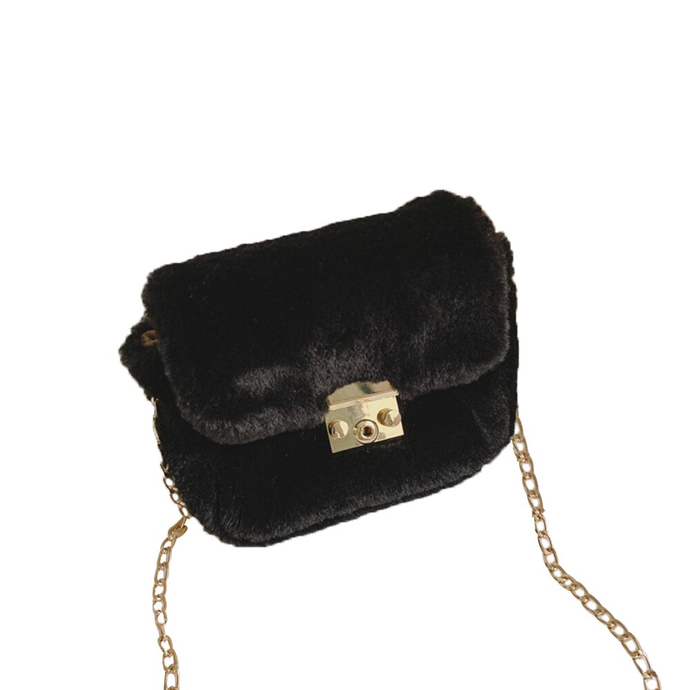 Children's Plush shoulder bag: Black