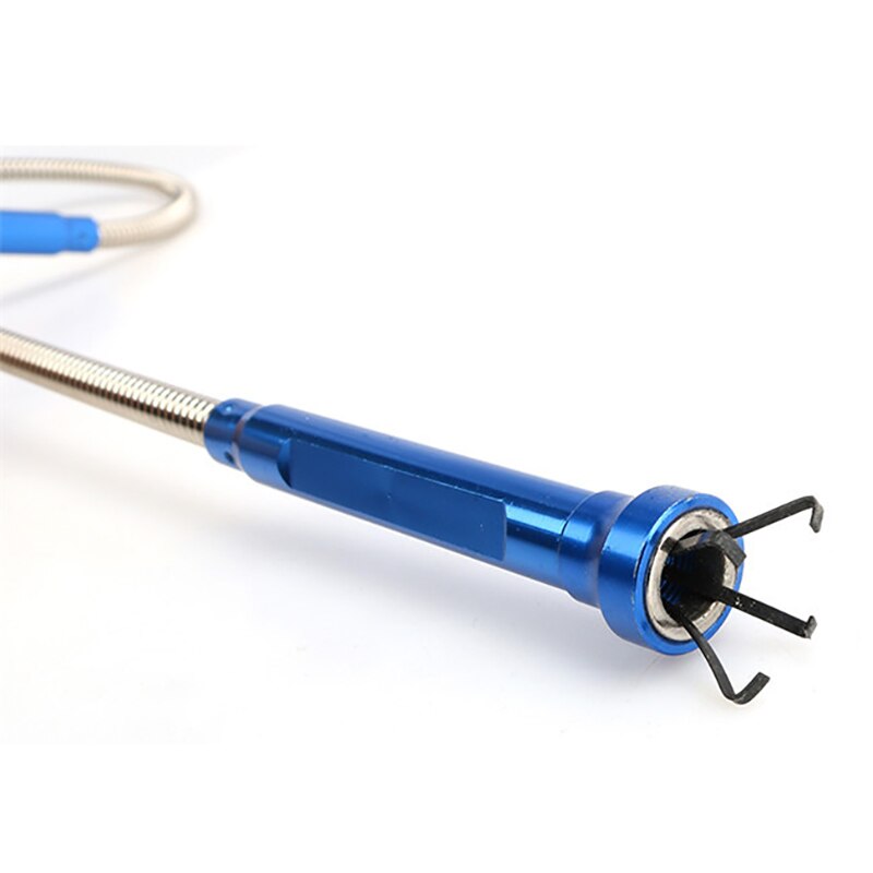 Flexible Pick Up Tool net 4 Claw Led Light netic Long Spring Grip Home Toilet Gadget Sewer Cleaning Pickup Tools