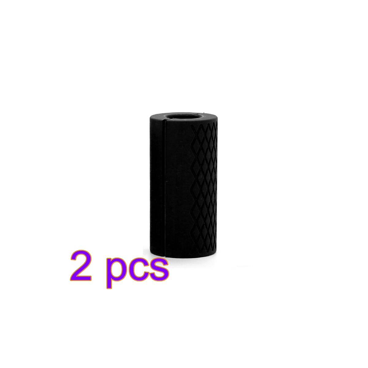 Mancuernas gruesas para Fitness, agarres de mancuerna, barra de tirador, soporte de levantamiento de pesas, almohadilla protectora antideslizante de silicona, 2 uds.: Black