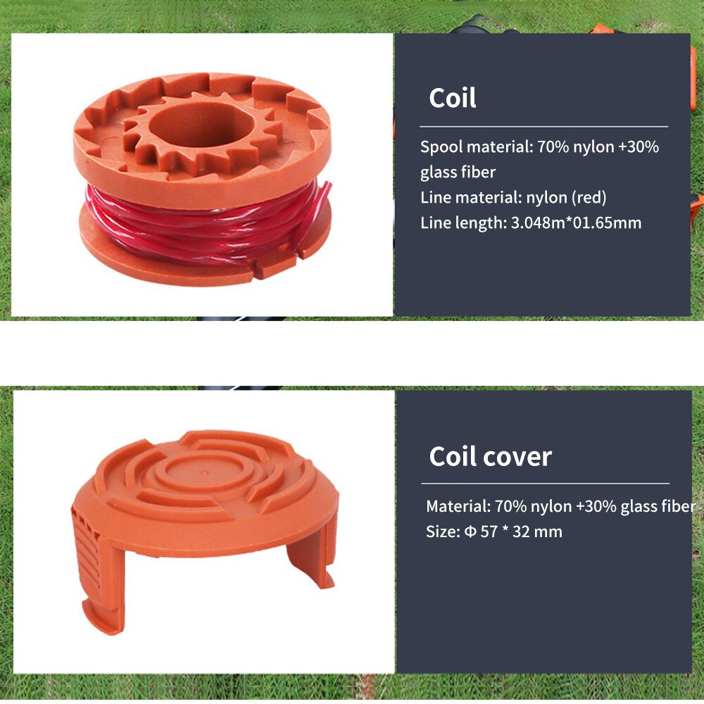 10 pièces pièces de rechange de chaîne bobine ligne tondeuse mangeur jardin herbe corde tondeuse à gazon accessoires