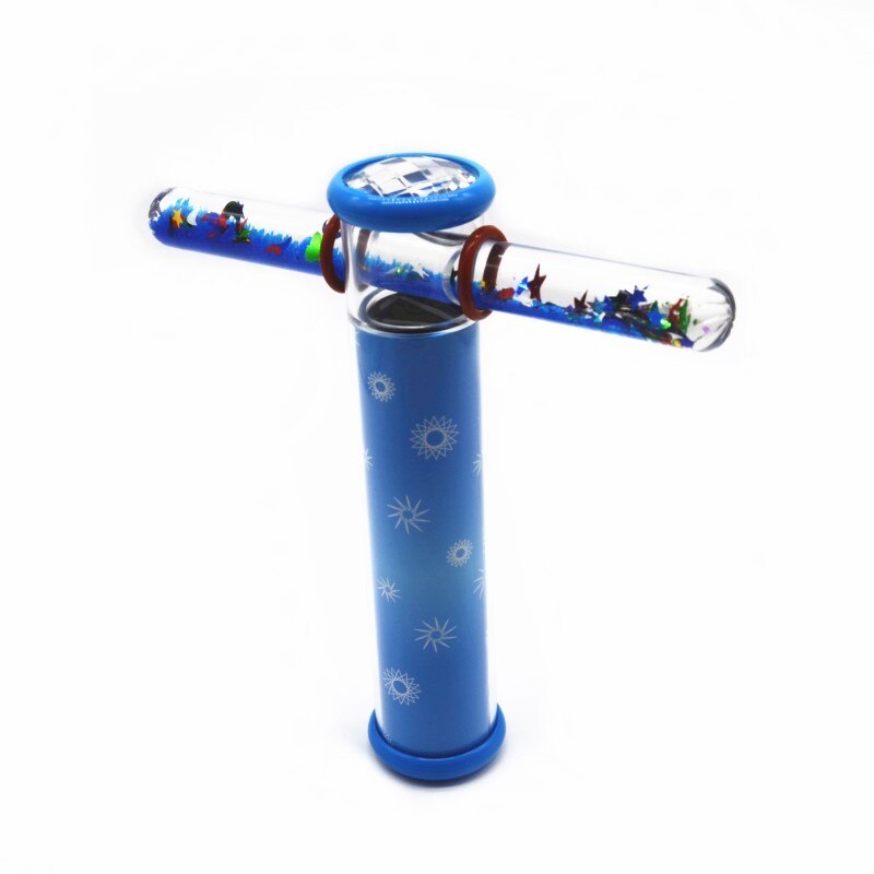 Fantastische Angebot Nette Lustige Bunte Kaleidoskop für freundlicher Flüssigkeit Fantasie funkeln Wunder Zauberstab Kreuz bilden: Blau Stern Karosserie