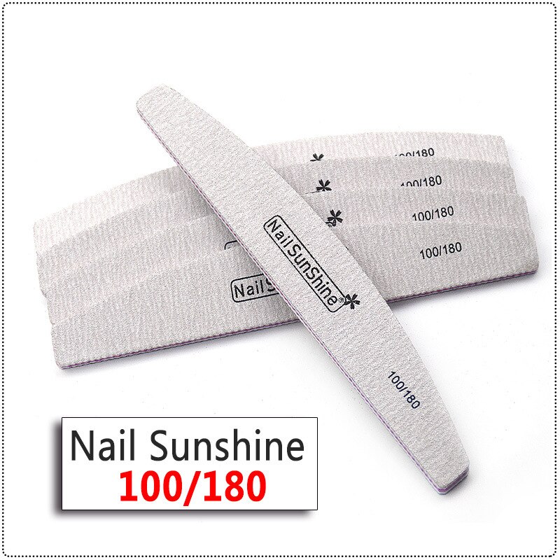 10Pcs Professionele Nagelvijl Nagelvijl Hout Schuurpapier Manicure Buffer Grey Boot Dubbelzijdig Houten Pedicure Buffers