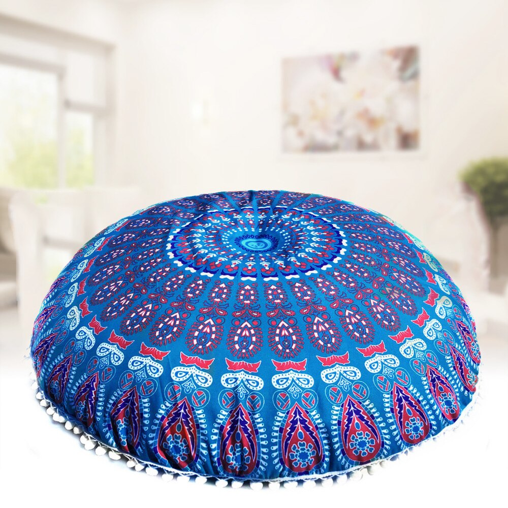 Golvkuddar rund bohemisk meditation sittdyna för barn barn rund retro sittdyna