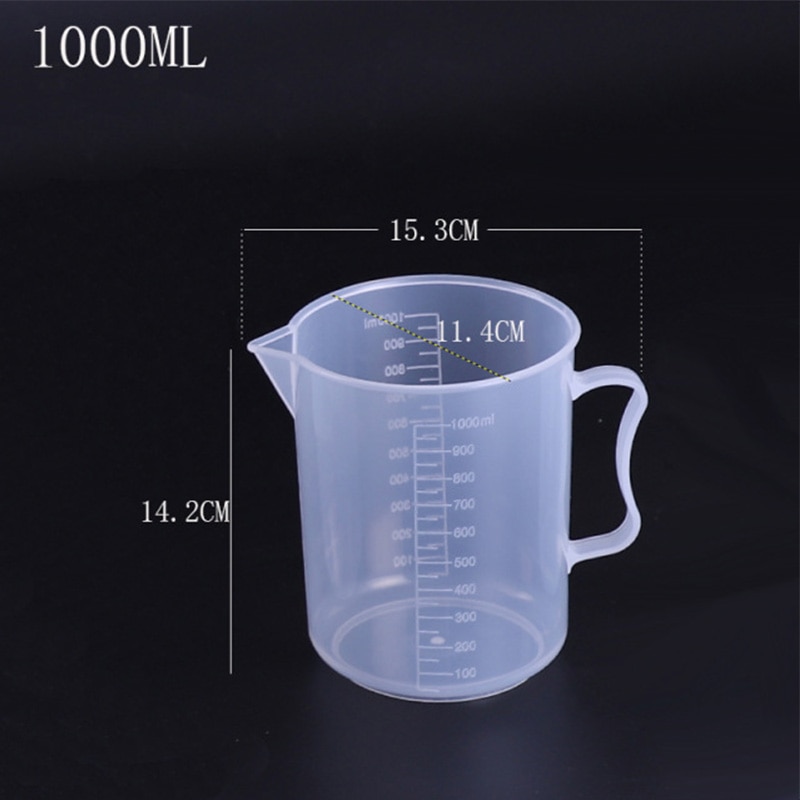 20ml/30ml/50ml/300ml/500ml/1000ml Clear Plastic Graduated Measuring Cup for Baking Beaker Liquid Measure Jug Cup Container
