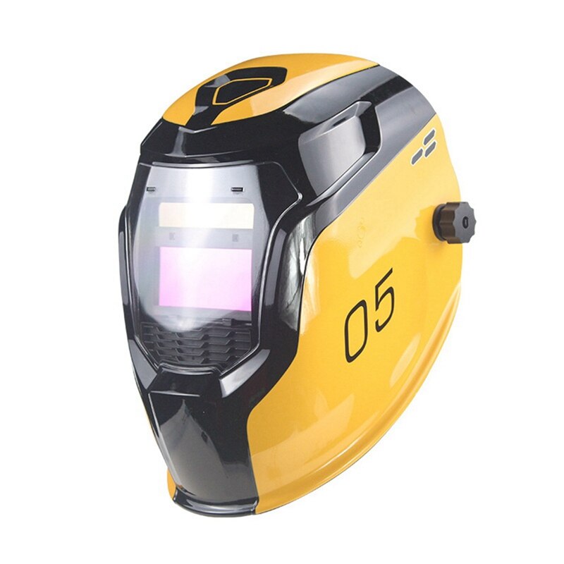 Welding Mask 92X42mm Automatic Dimming True Color Welding Mask with Large Field of View Solar Welding Protective Cover