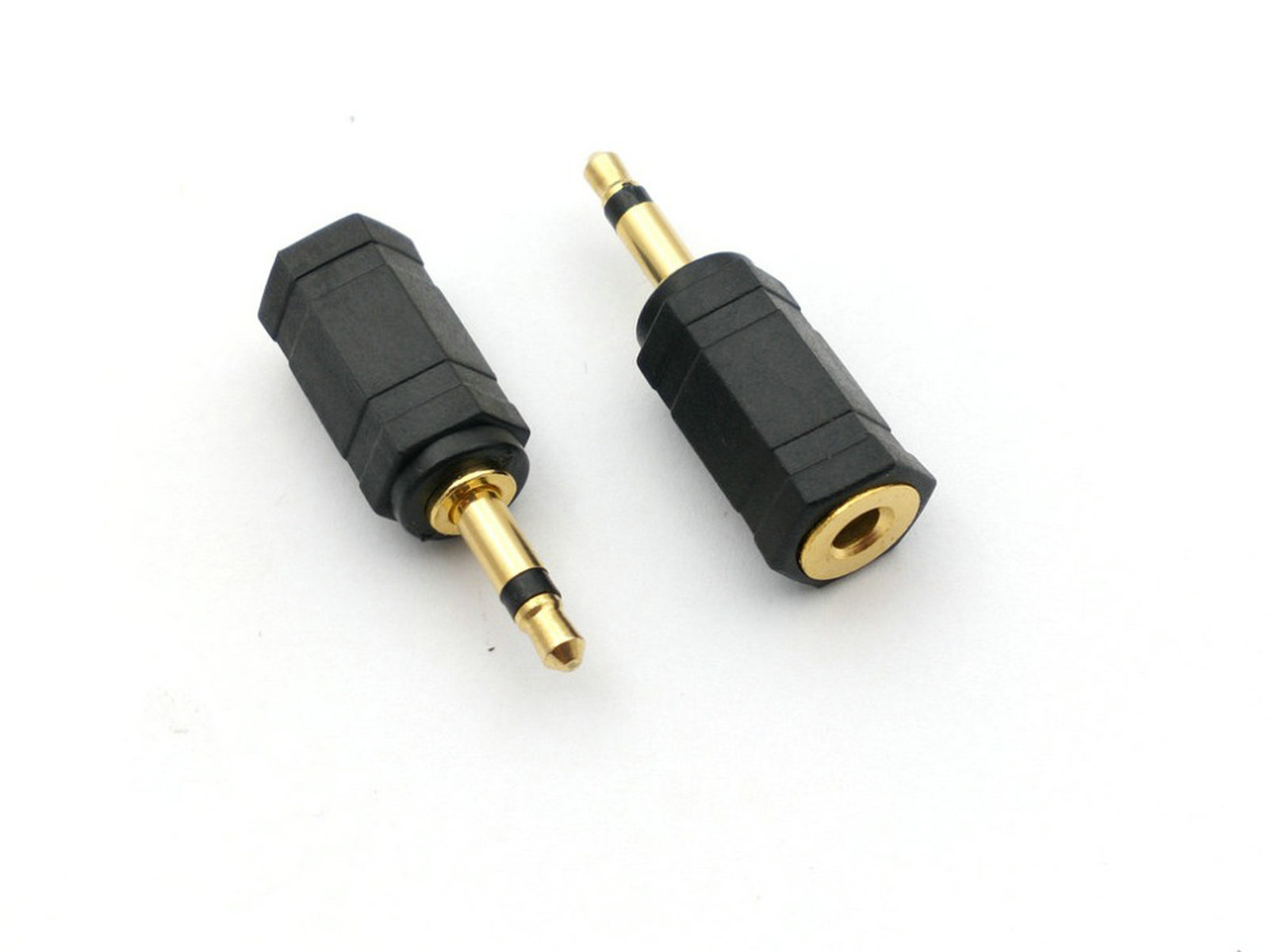4pcs Gold 3.5mm Mono Plug(Male) to 3.5mm Stereo Jack(Female) Adaptor
