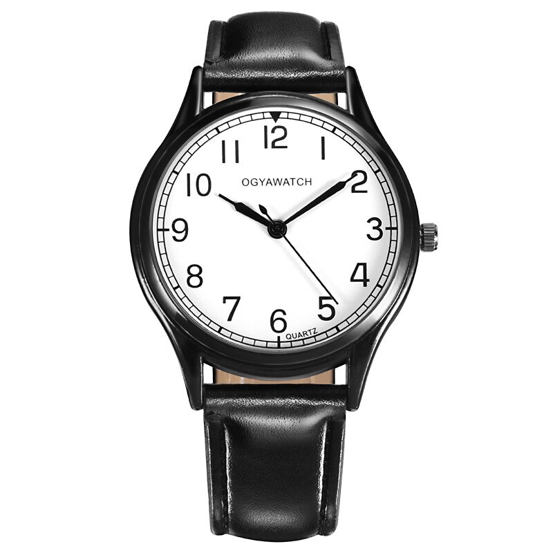 Men Watches Simple Full Leather Watch Masculino Relogio Men's Sports Business Erkek Kol Saati Dress Wristwatch Student Watch2020: white