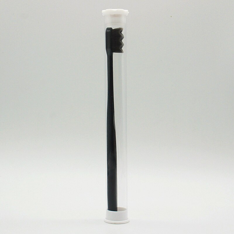 1 Pcs Ten thousand hair toothbrushes pregnant women and children soft toothbrush super soft with PVC tube: black wave2