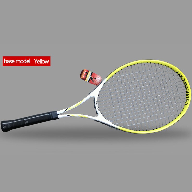 Raquete de tênis profissional de fibra carbono com saco de corda raquete treinamento pickleball padel raquetes esportes para homens: base yellow