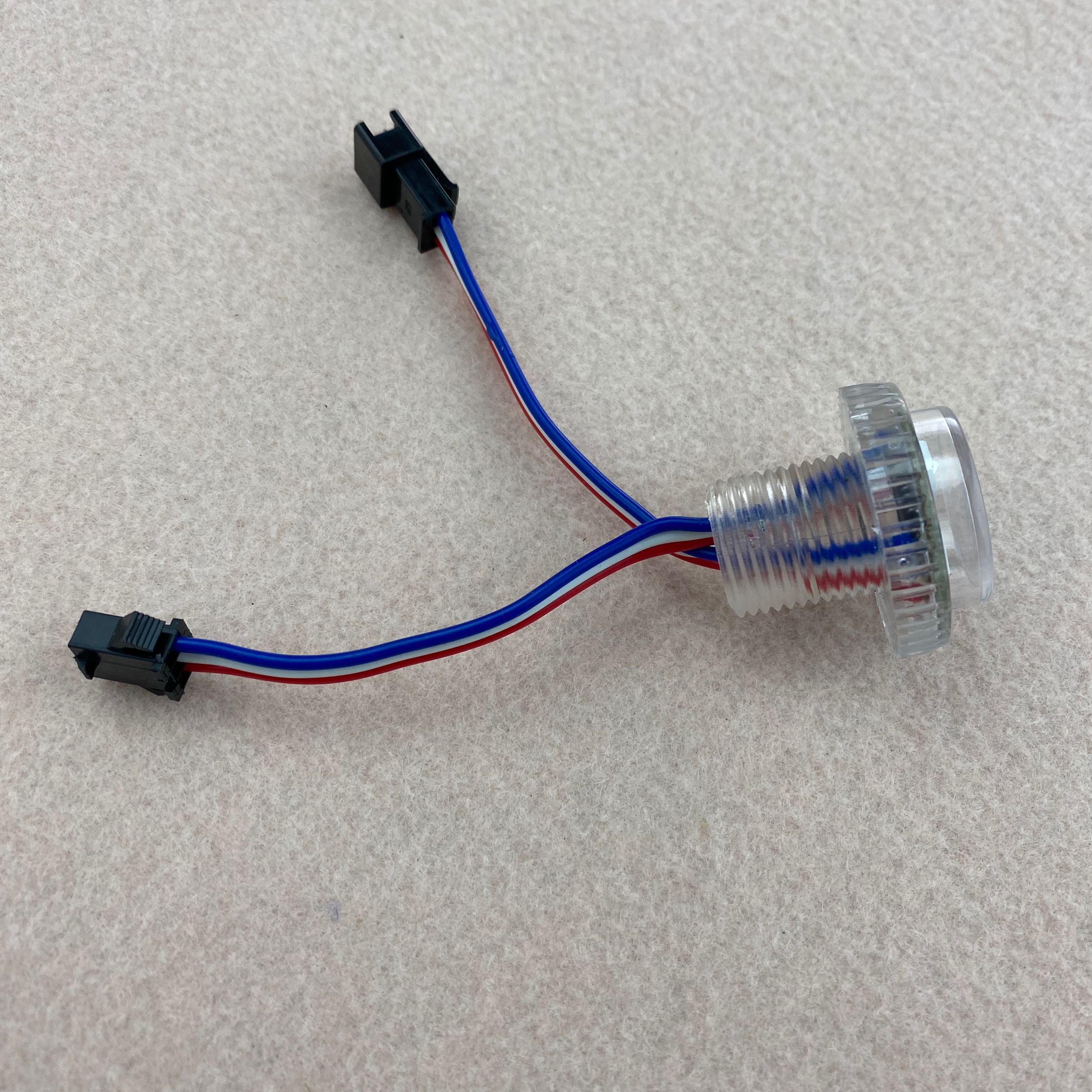 26mm diameter;DC12V;UCS190/WS2811 addressable RGB full color led smart module;0.72W(3pcs of 5050 SMD LED);IP68