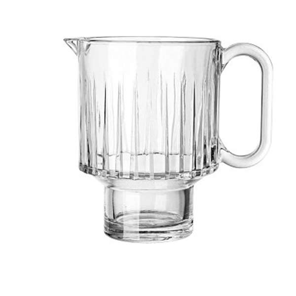 650ml frugt te glas kop øl glas krus stor kapacitet hjemme patry stabelbar udskåret juice vand kop med håndtag: Stribe